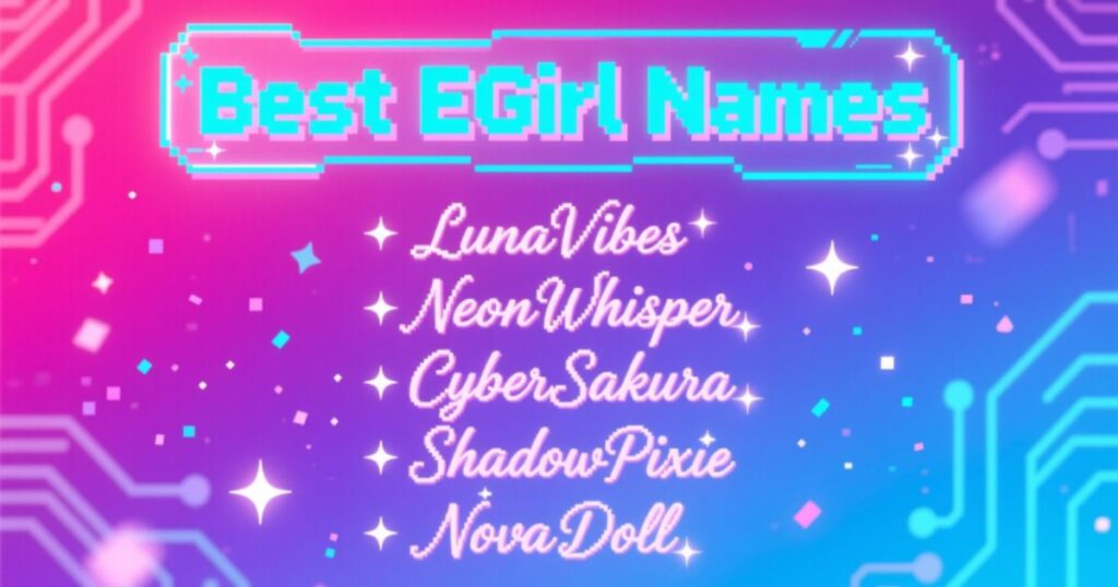 Best EGirl Names
