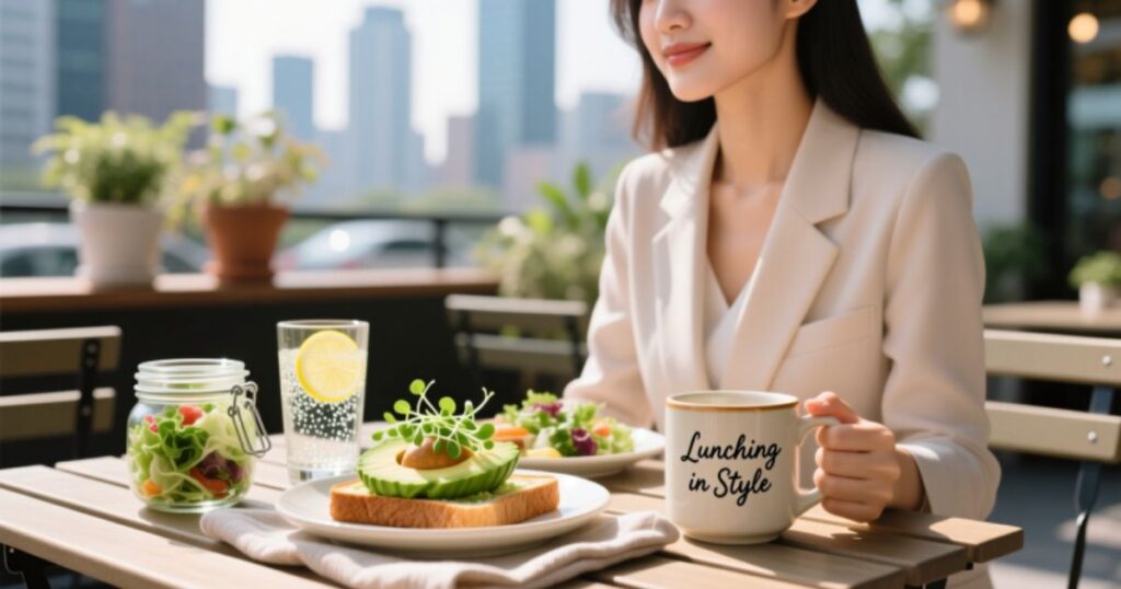 Captions for Lunching in Style