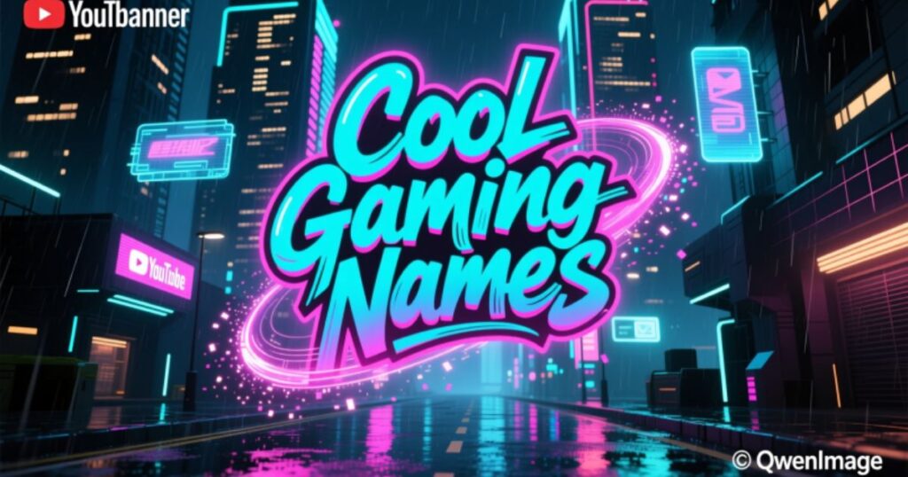 Cool Gaming Names for YouTube