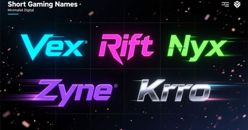 Cool Short Gaming Names
