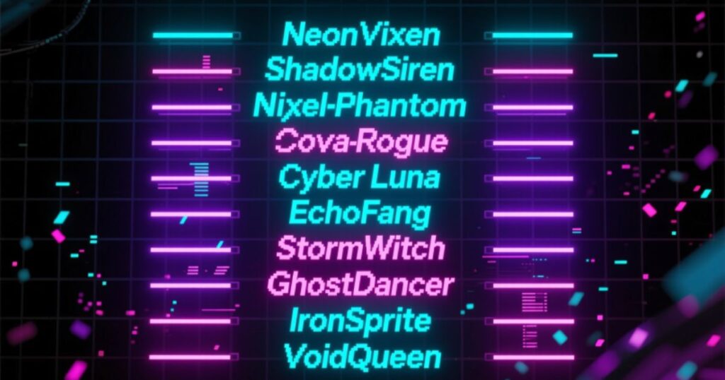 Cool gaming names list for girl