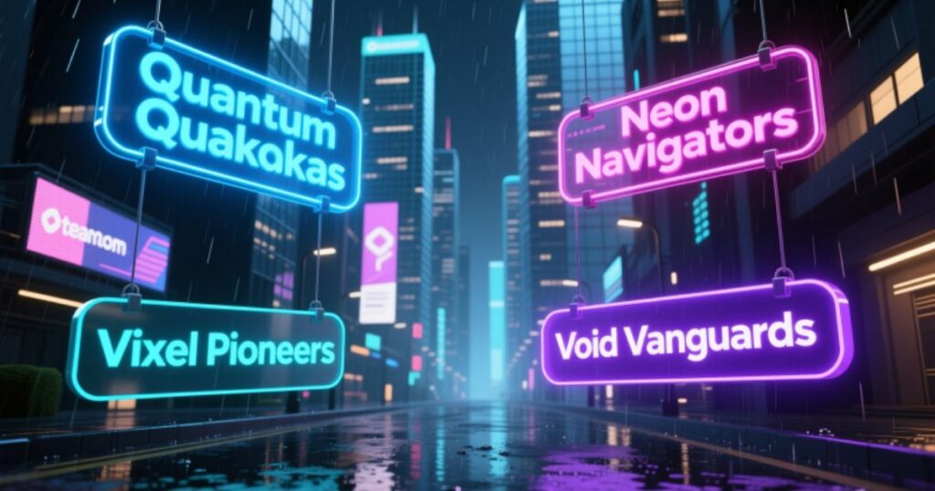 Unique Team Names for Project