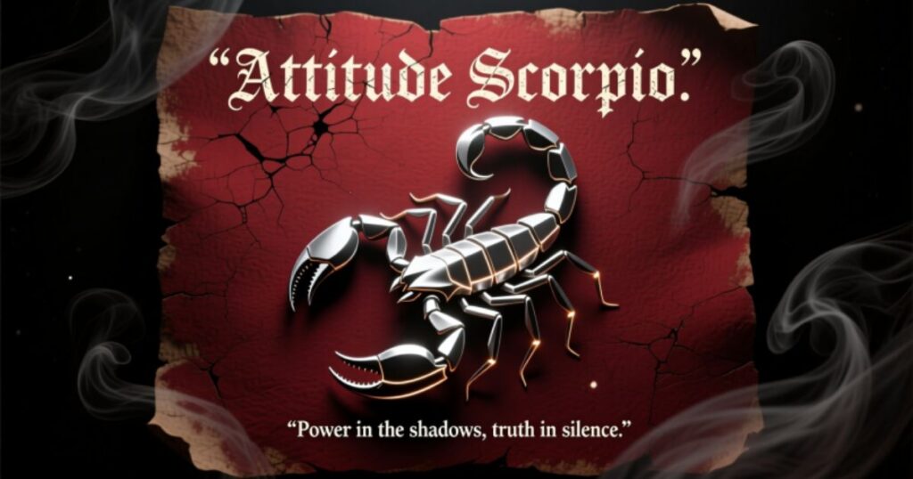 Attitude Scorpio Quotes