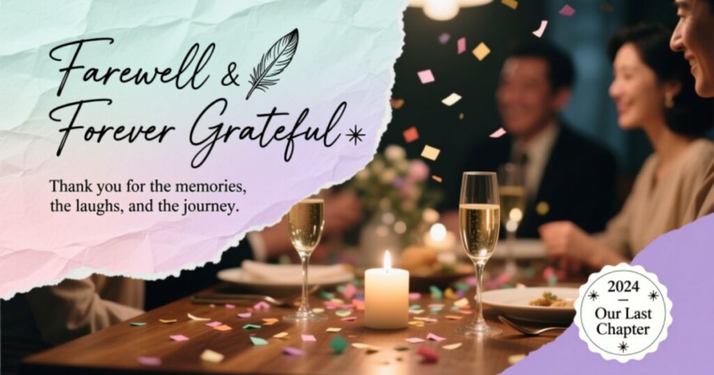 Farewell party captions for Instagram