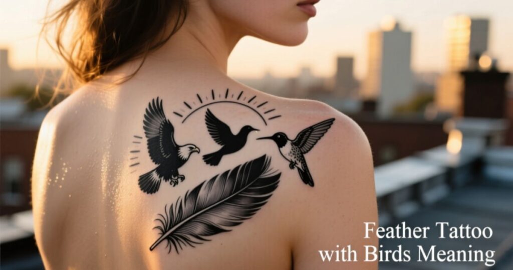 Feather Tattoo with Birds Meaning