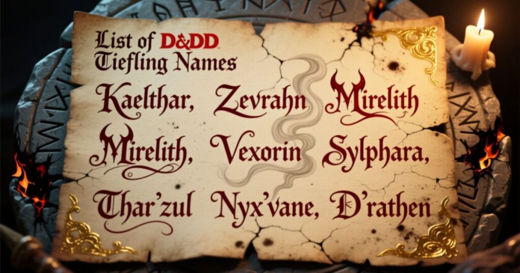 List of D&D Tiefling Names