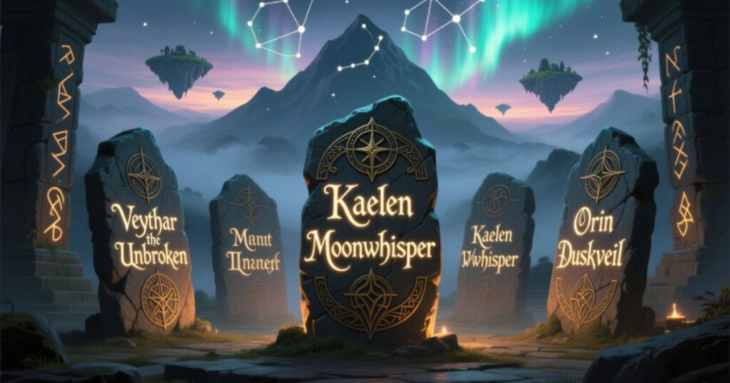 Magic fantasy male names