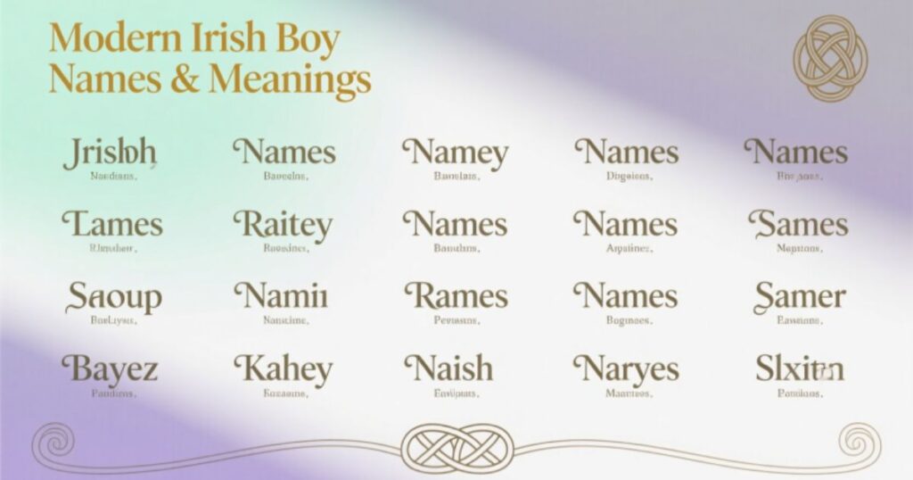 Modern Irish boy names and meanings