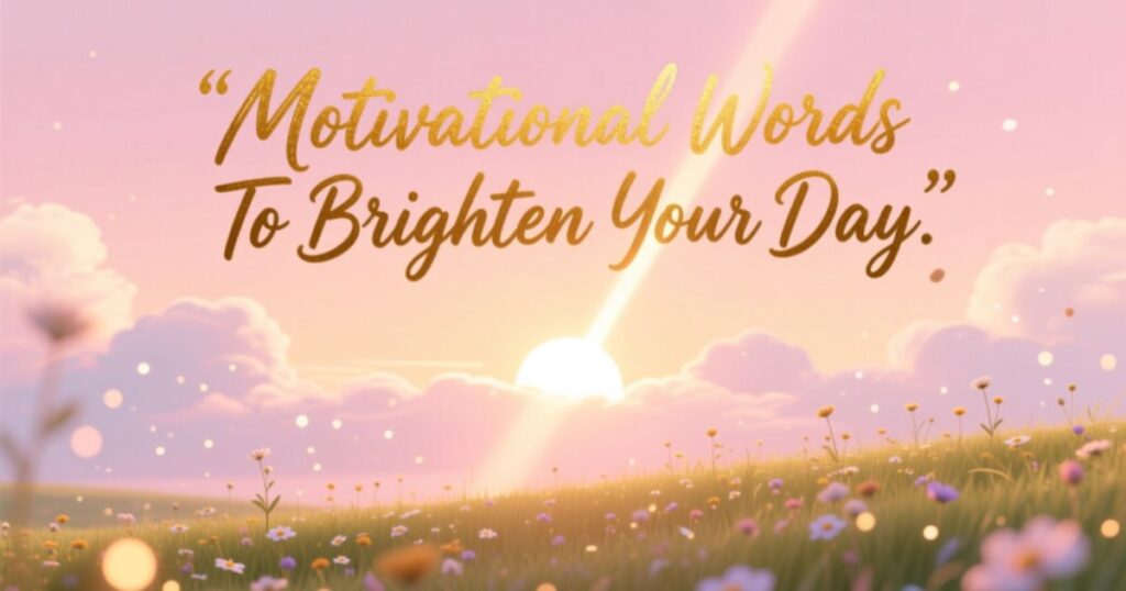 Motivational Words To Brighten Your Day