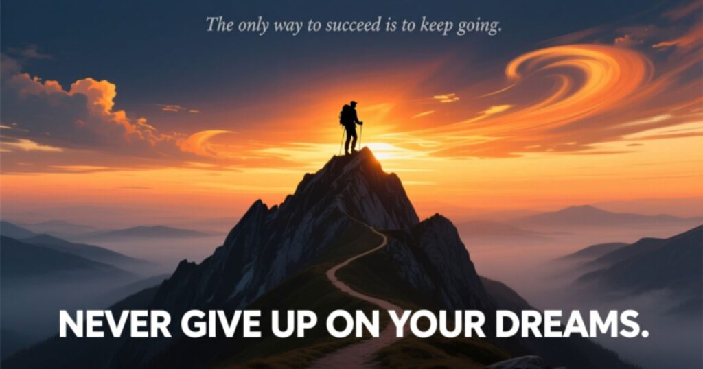 Quotes About Never Giving Up on Your Dreams