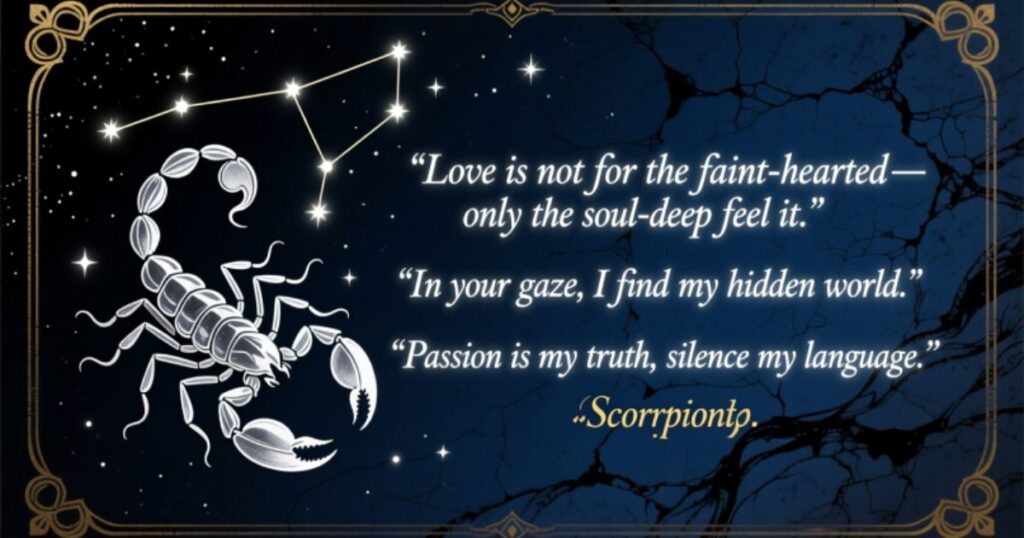 Scorpio quotes about love