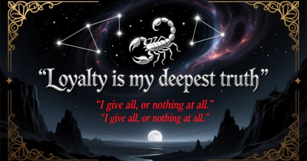 Scorpio quotes about loyalty