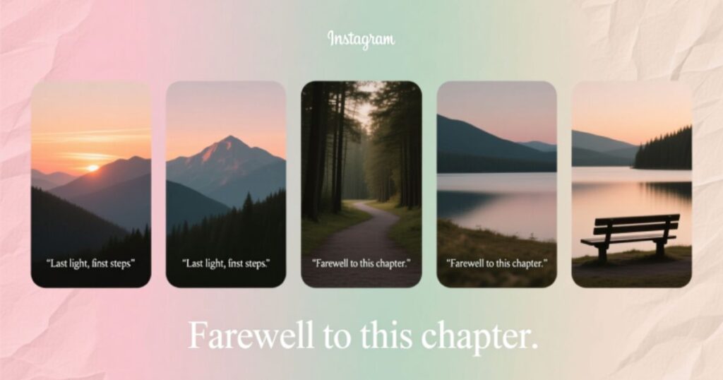 Short last day captions for Instagram