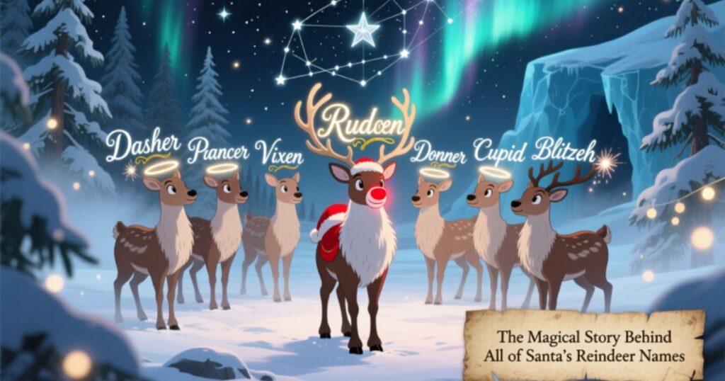 The Magical Story Behind All of Santa’s Reindeer Names
