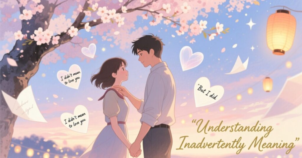 Understanding Inadvertently Meaning in Simple Romantic Terms
