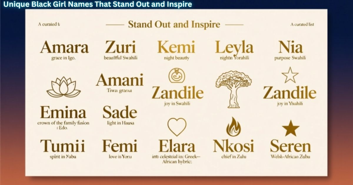 Unique Black Girl Names That Stand Out and Inspire