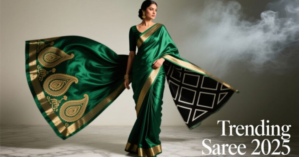 Contrasting Borders: Adding Drama to Trending Saree 2025
